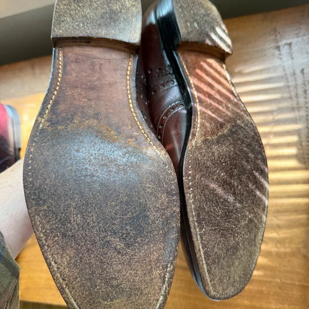 churchs wingtip brown 9M eclectic grandpa blokecore attorney shoes